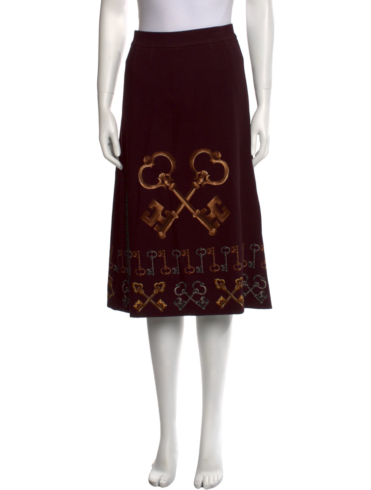 Dolce & Gabbana Silk Knee-Length Skirt
