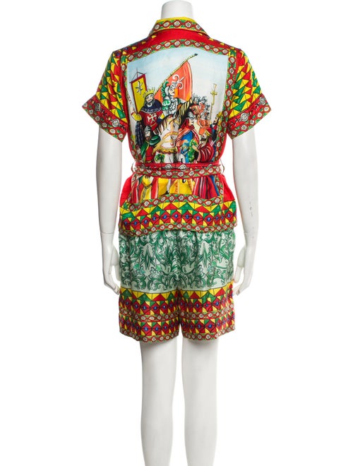 Dolce & Gabbana Silk Printed Short Set