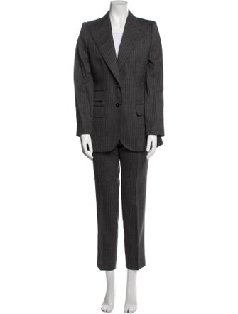 Dolce & Gabbana Virgin Wool Striped Pantsuit
