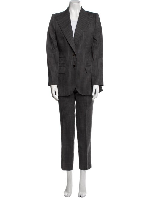 Dolce & Gabbana Virgin Wool Striped Pantsuit
