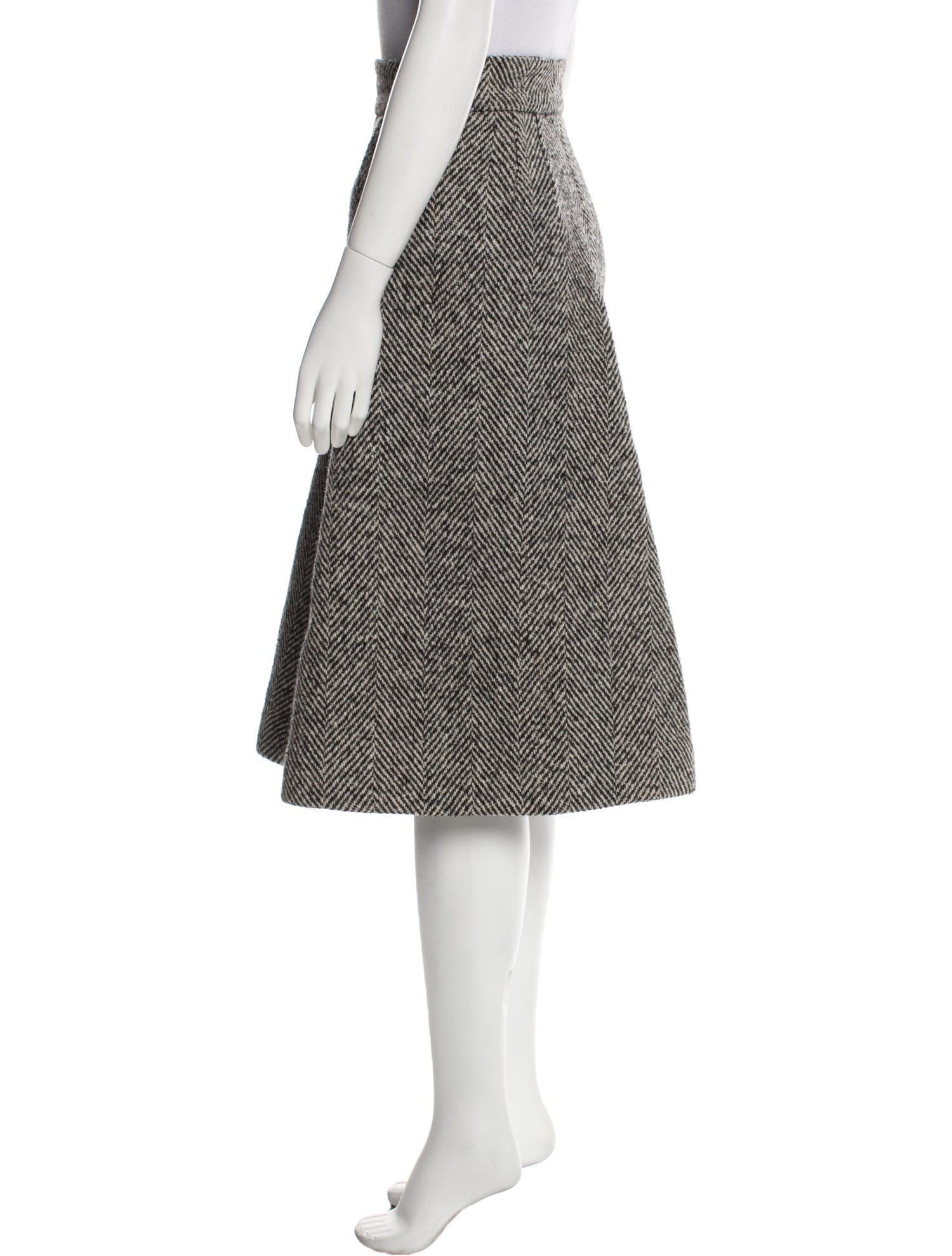Dolce & Gabbana Virgin Wool Knee-Length Skirt