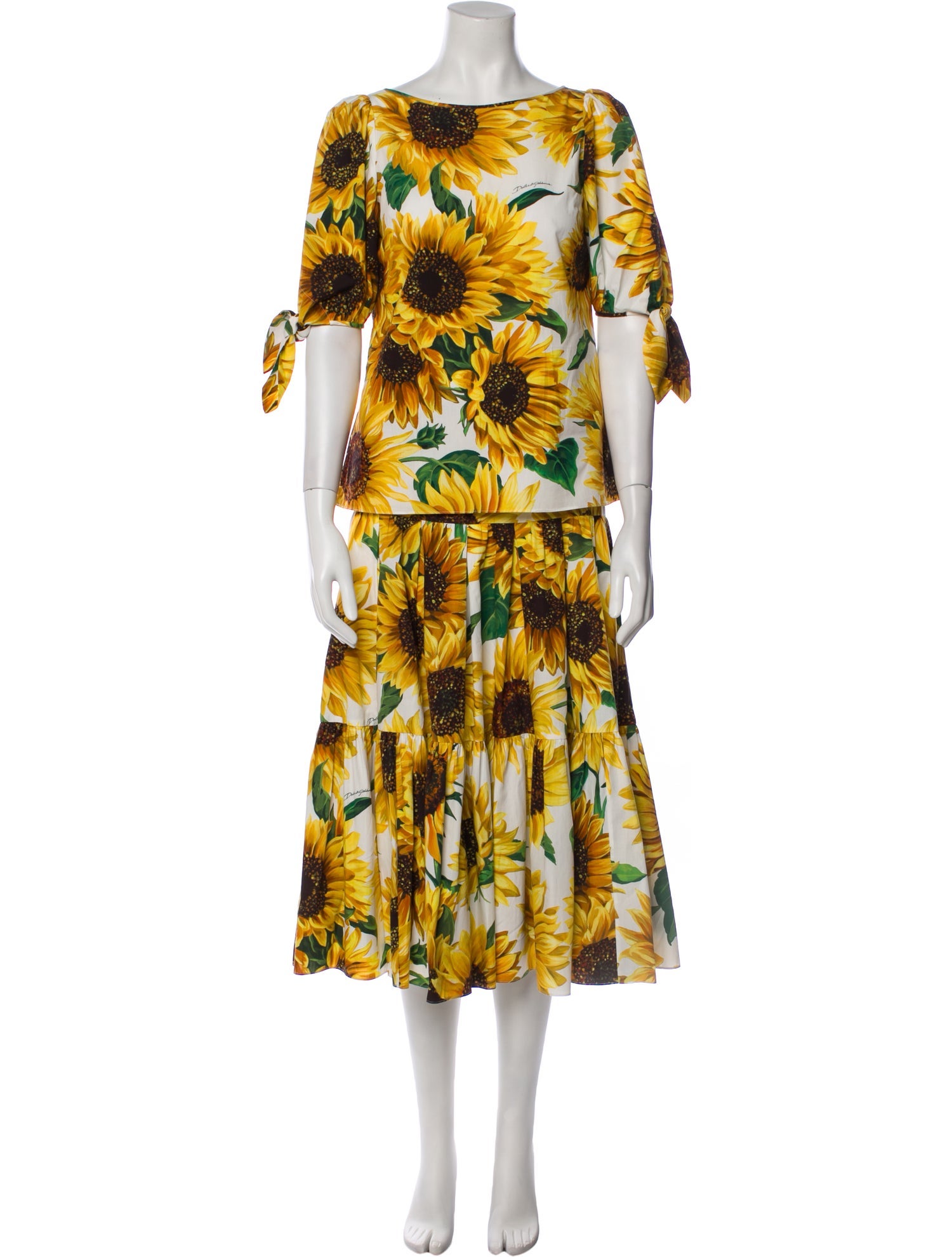 Dolce & Gabbana Floral Print Skirt Set