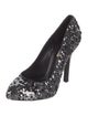 Dolce & Gabbana Sequins Grosgrain Trim Pumps