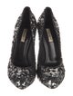 Dolce & Gabbana Sequins Grosgrain Trim Pumps