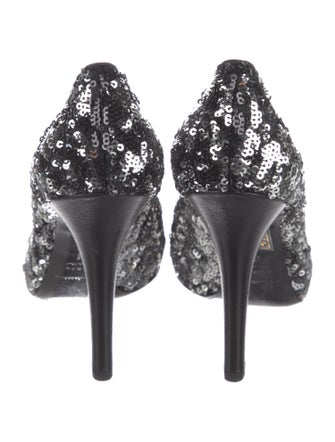 Dolce & Gabbana Sequins Grosgrain Trim Pumps