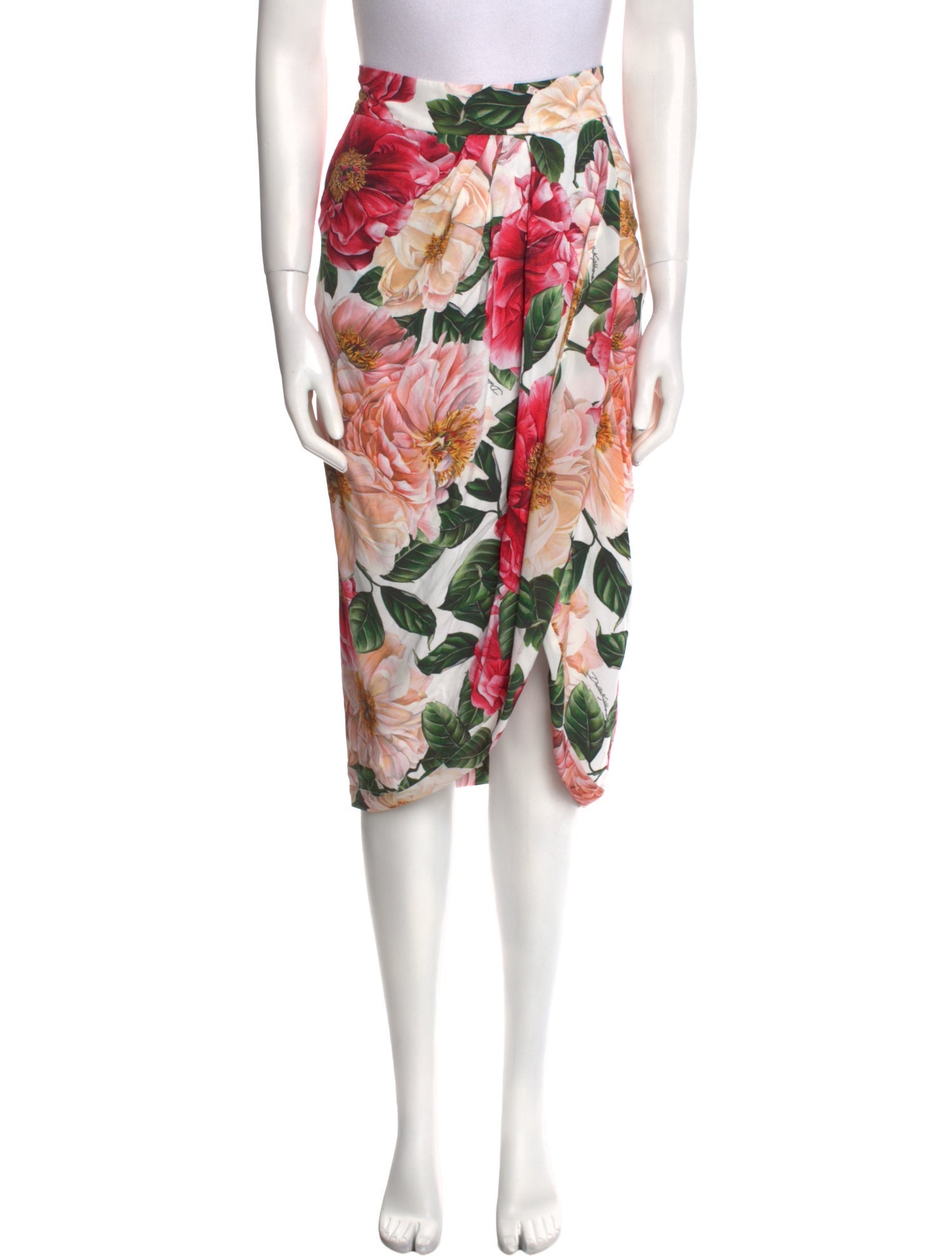 Dolce & Gabbana Floral Print Knee-Length Skirt