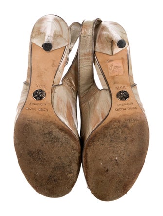 Dolce & Gabbana Canvas Printed Slingback Sandals