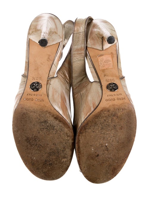 Dolce & Gabbana Canvas Printed Slingback Sandals