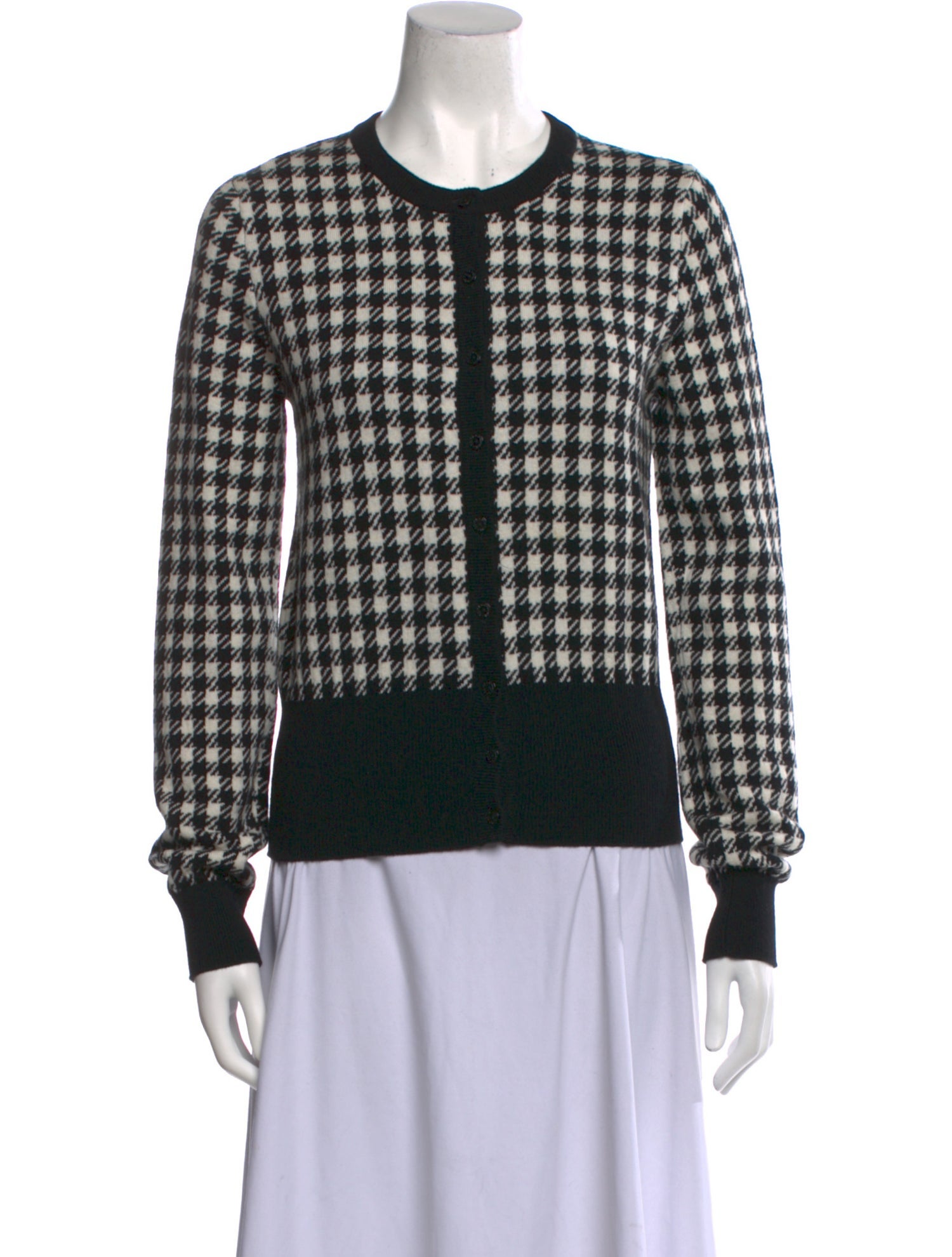 Dolce & Gabbana Cashmere Houndstooth Print Sweater