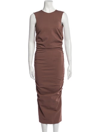 Dolce & Gabbana Crew Neck Long Dress