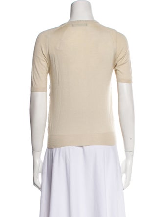 Dolce & Gabbana Tweed Pattern V-Neck Sweater