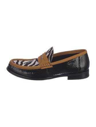 Dolce & Gabbana Snakeskin Animal Print Loafers