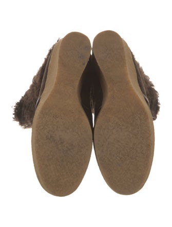 Dolce & Gabbana Suede Printed Lace-Up Boots