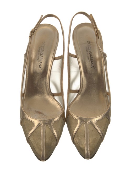 Dolce & Gabbana Mesh Mesh Accents Slingback Pumps