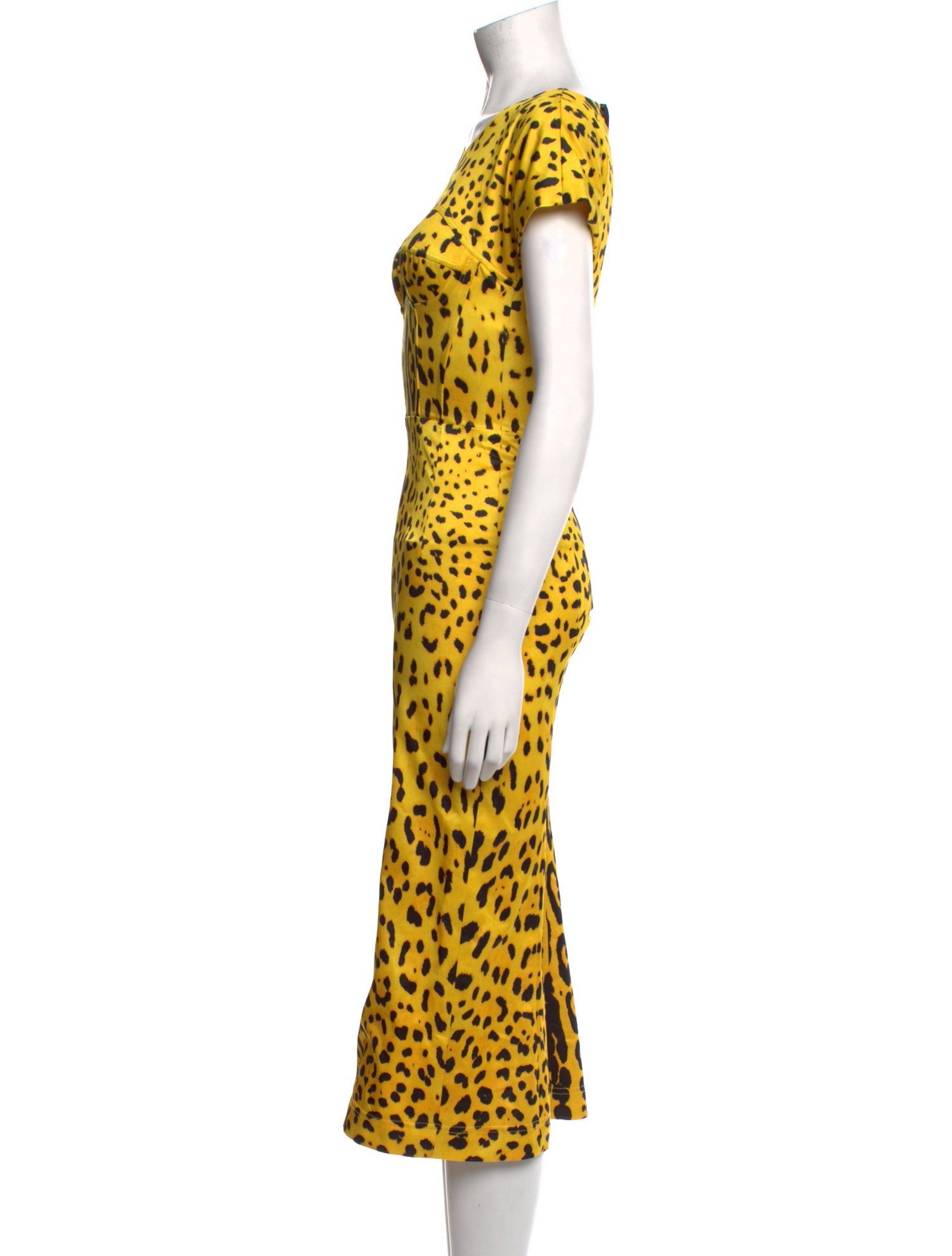 Dolce & Gabbana Animal Print Midi Length Dress w/ Tags