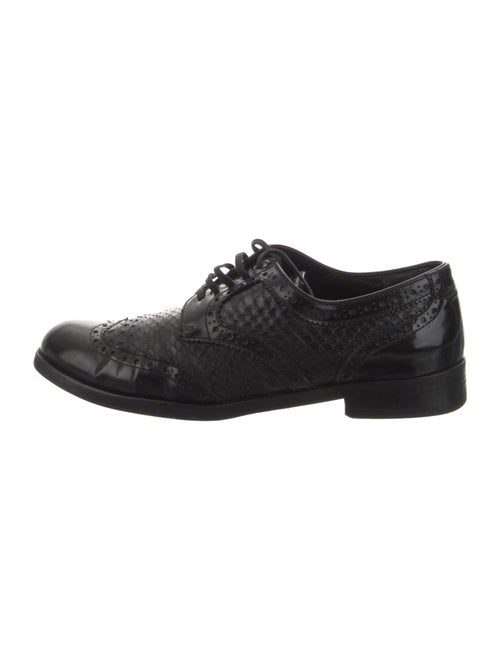 Dolce & Gabbana Leather Crystal Embellishments Oxfords