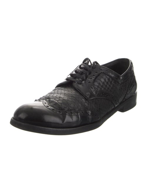 Dolce & Gabbana Leather Crystal Embellishments Oxfords