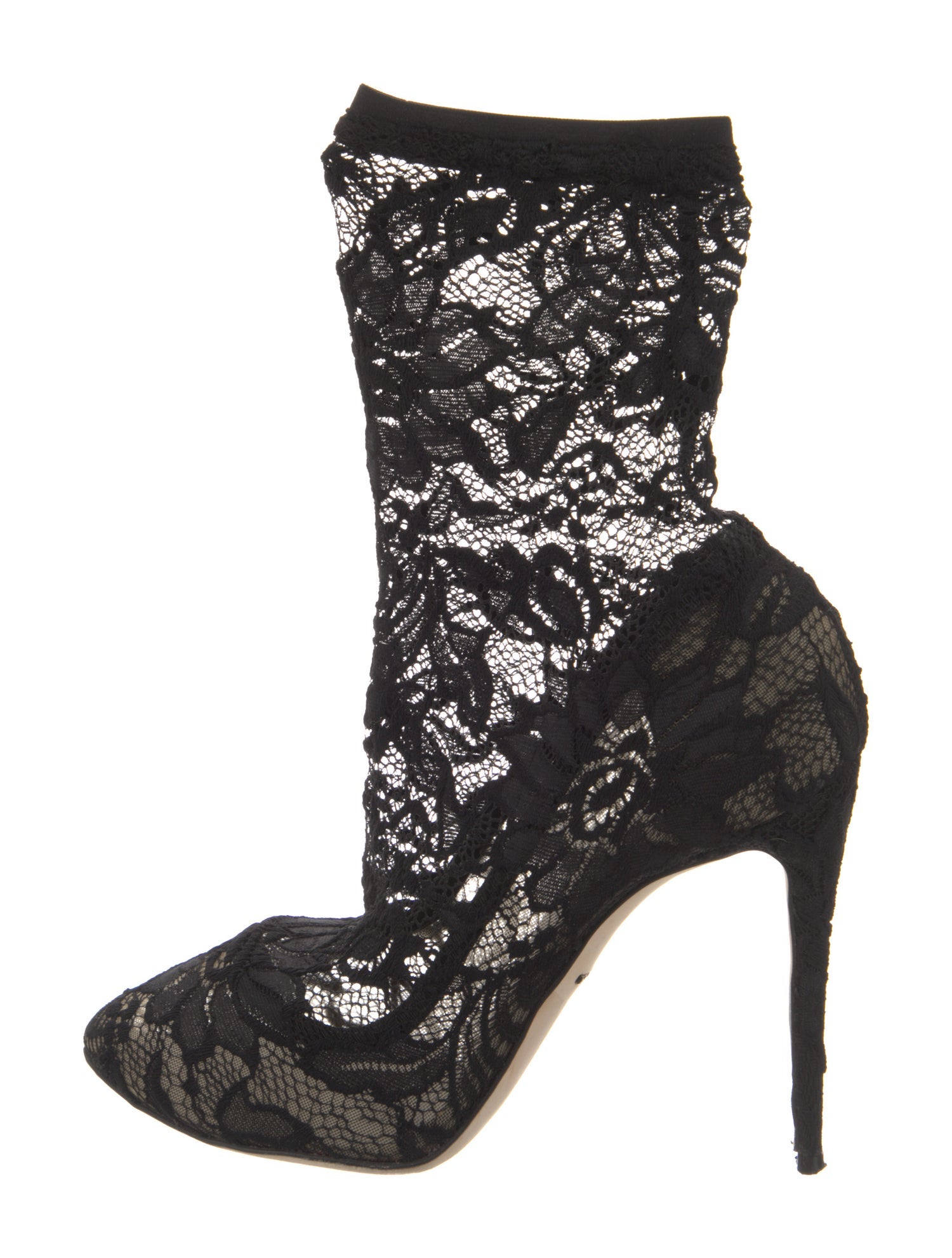 Dolce & Gabbana Mesh Lace Pattern Pumps
