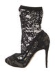 Dolce & Gabbana Mesh Lace Pattern Pumps