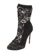 Dolce & Gabbana Mesh Lace Pattern Pumps