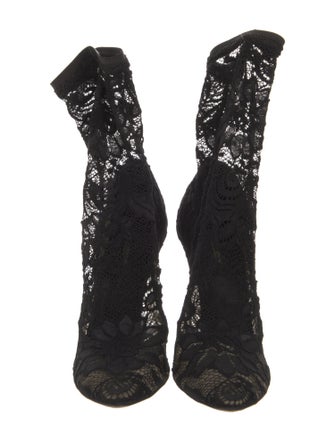 Dolce & Gabbana Mesh Lace Pattern Pumps