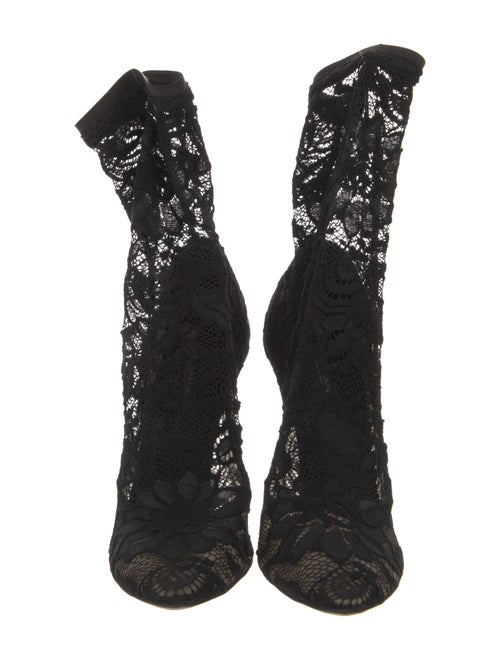 Dolce & Gabbana Mesh Lace Pattern Pumps