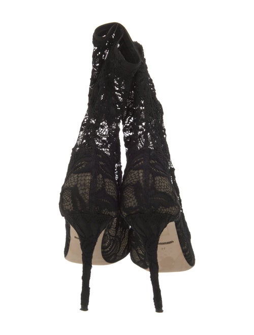 Dolce & Gabbana Mesh Lace Pattern Pumps
