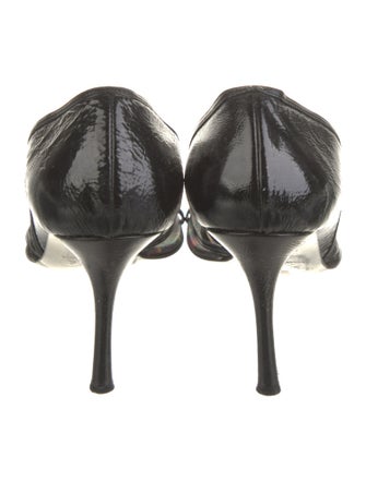 D&G Leather Cutout Accent D'Orsay Pumps