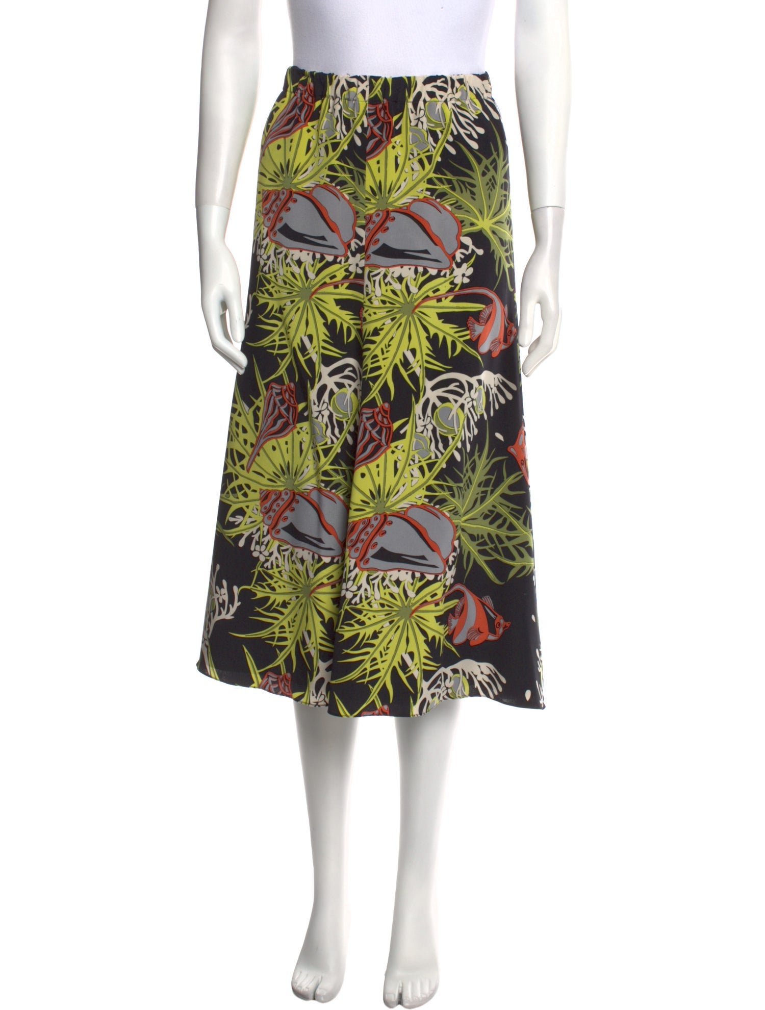 Dolce & Gabbana Floral Print Midi Length Skirt