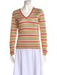 Dolce & Gabbana Striped V-Neck Sweater