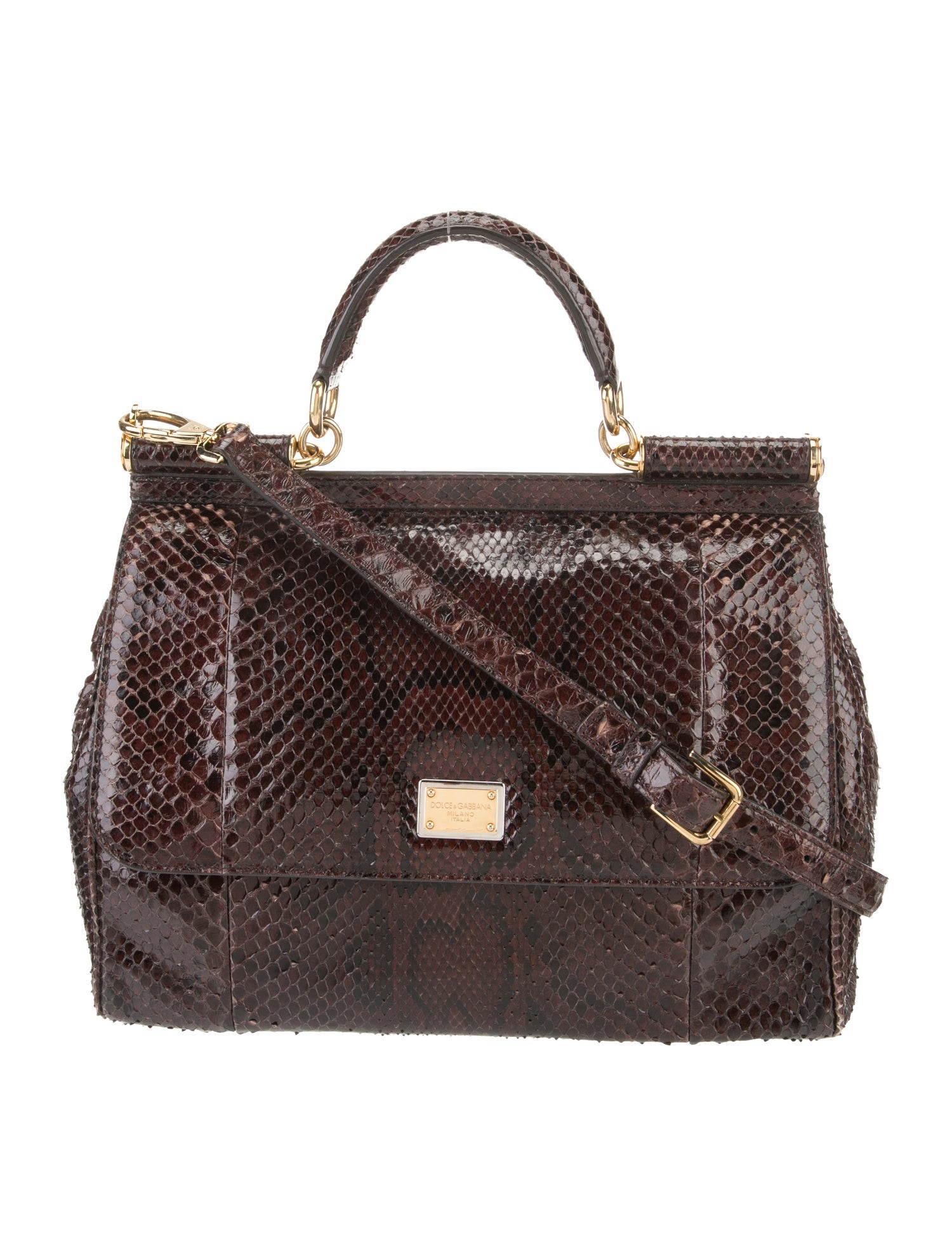 Dolce & Gabbana Python Top Handle Bag