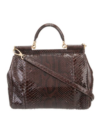 Dolce & Gabbana Python Top Handle Bag