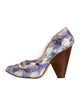 Dolce & Gabbana Canvas Printed Slingback Pumps
