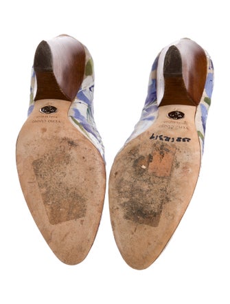 Dolce & Gabbana Canvas Printed Slingback Pumps