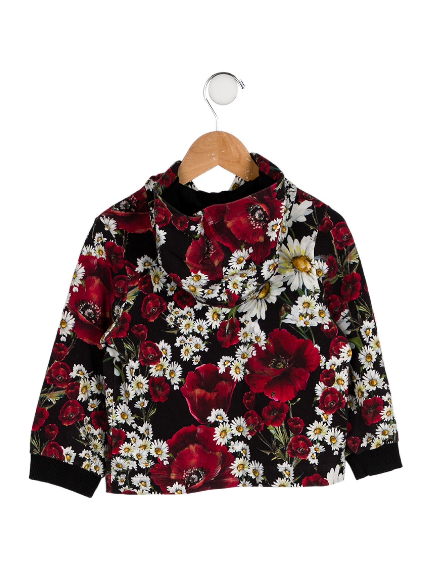 Dolce & Gabbana Girls Floral Pattern Hoodie