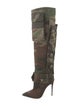 Dolce & Gabbana Canvas Camouflage Print Boots