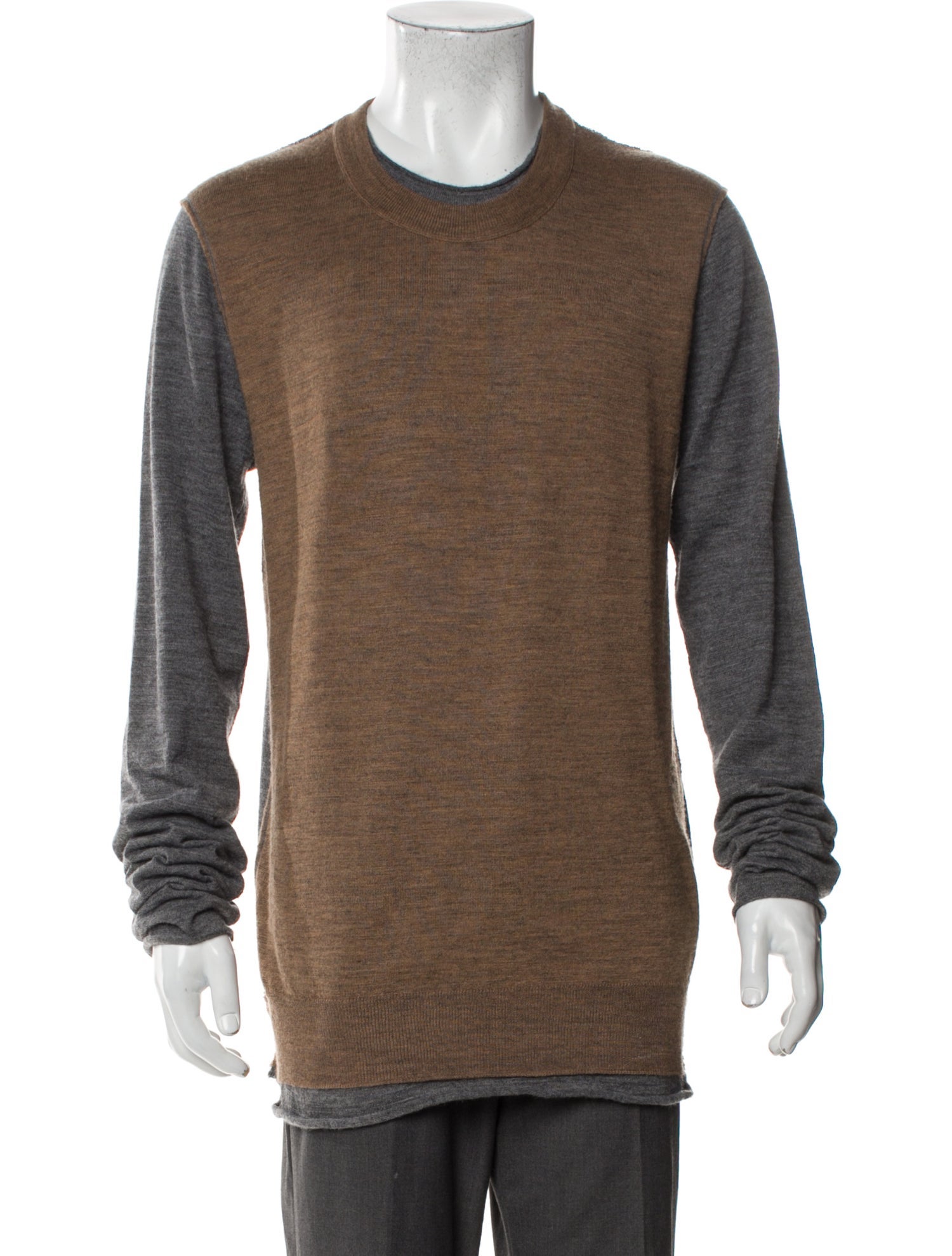 Dolce & Gabbana Colorblock Pattern Crew Neck Pullover