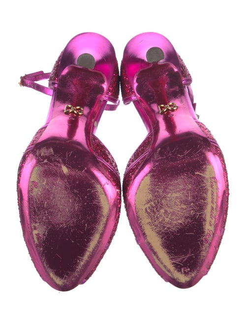 Dolce & Gabbana Glitter Studded Accents D'Orsay Pumps