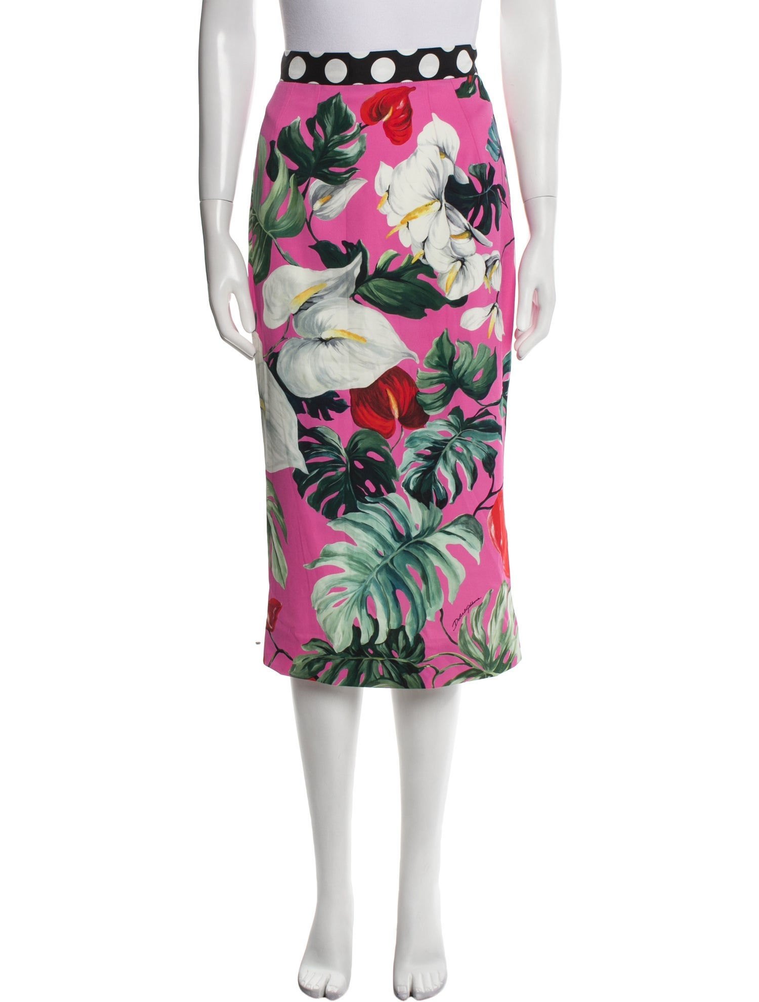 Dolce & Gabbana Silk Knee-Length Skirt