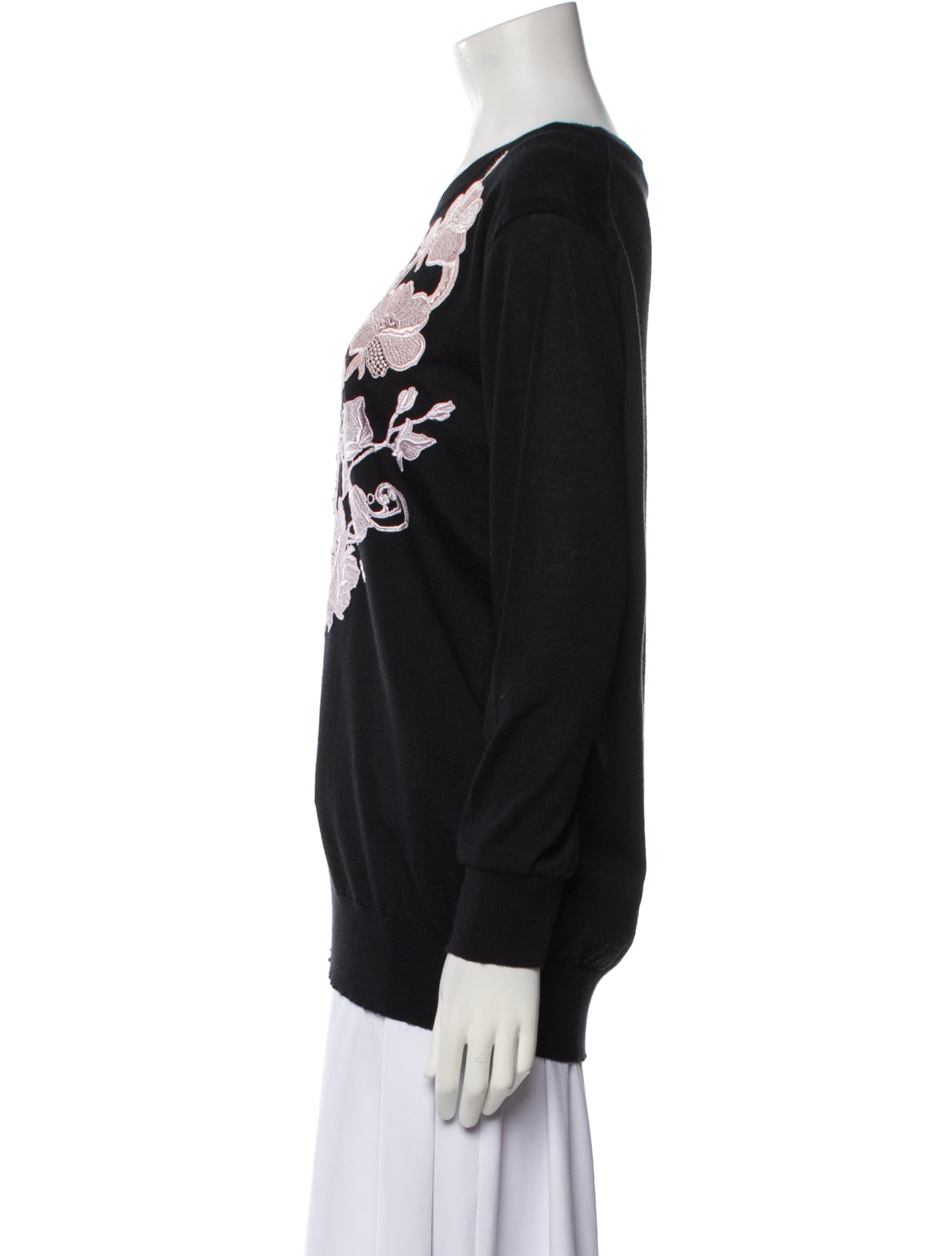 Dolce & Gabbana Cashmere Floral Print Sweater