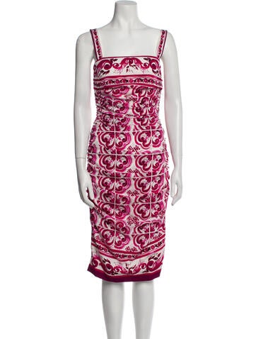 Dolce & Gabbana Dresses Silk Midi Length Dress Us4, It40 | S