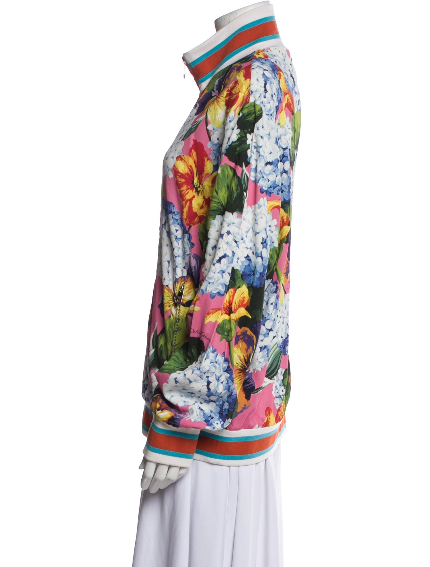 Dolce & Gabbana Silk Floral Print Jacket