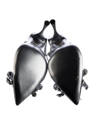 Dolce & Gabbana Mesh Crystal Embellishments Slingback Pumps