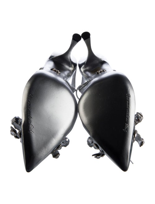 Dolce & Gabbana Mesh Crystal Embellishments Slingback Pumps