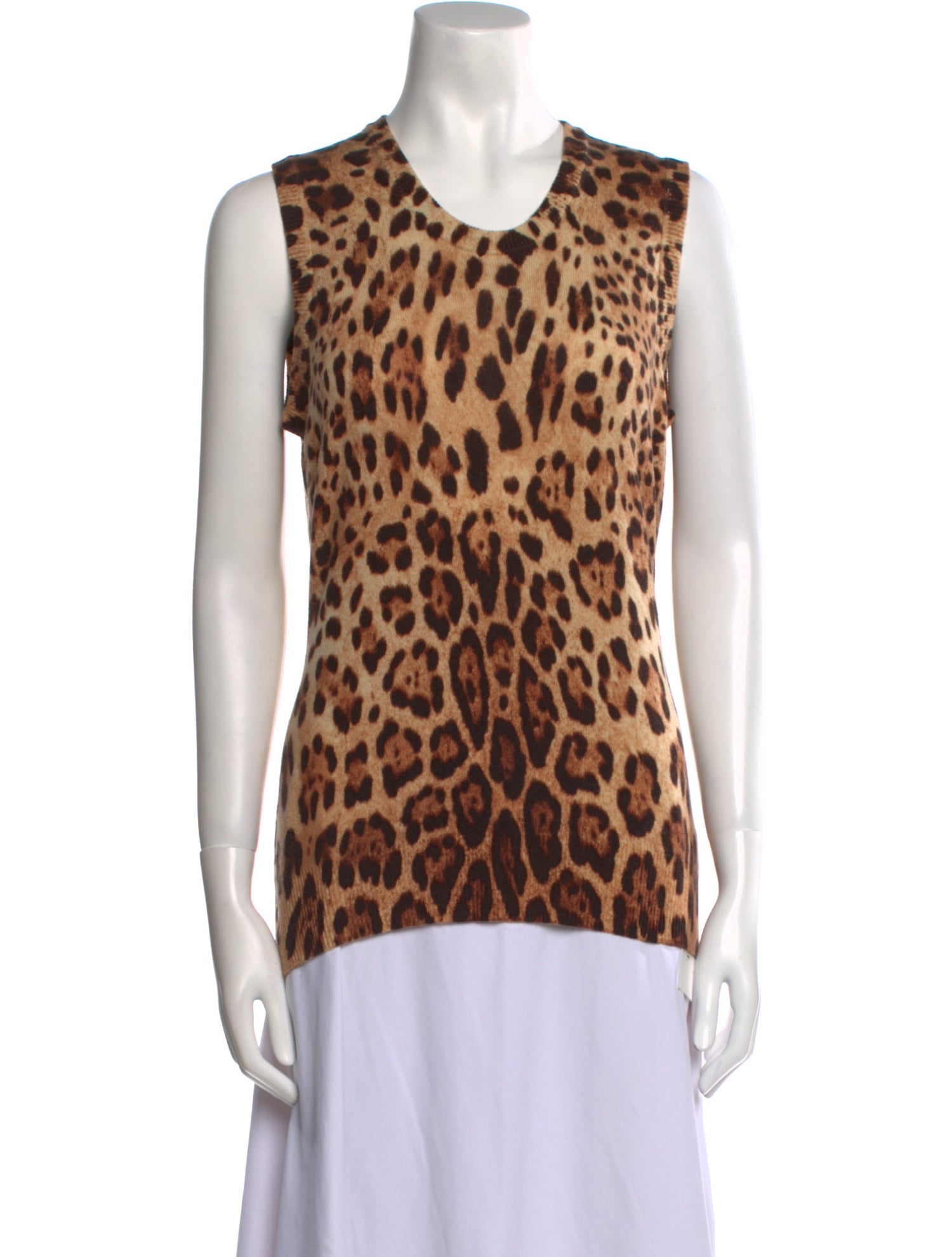 Dolce & Gabbana Cashmere Animal Print Sweater