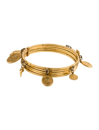 Dolce & Gabbana Stacked Charm Bangle Bracelet