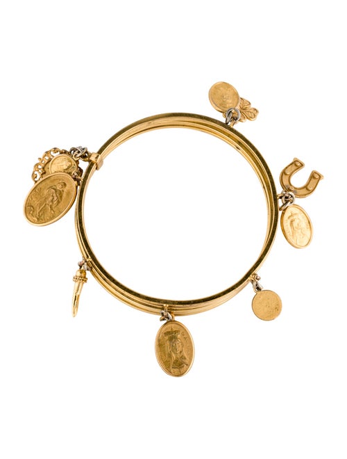 Dolce & Gabbana Stacked Charm Bangle Bracelet