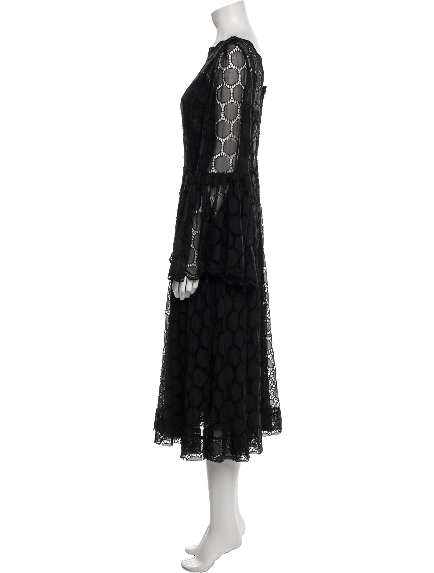 Dolce & Gabbana Lace Pattern Midi Length Dress