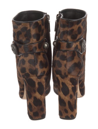 Dolce & Gabbana Ponyhair Animal Print Boots