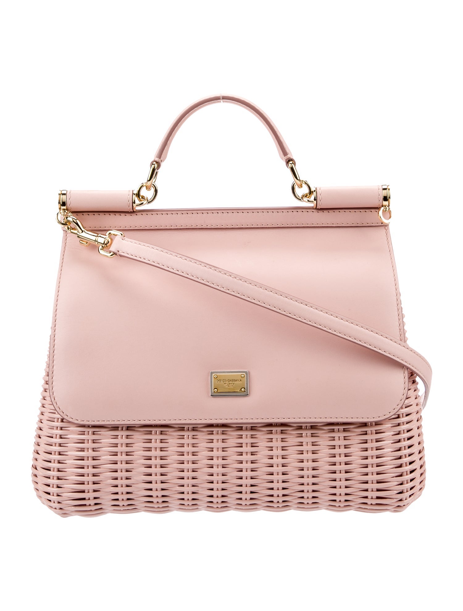 Dolce & Gabbana Wicker Top Handle Bag